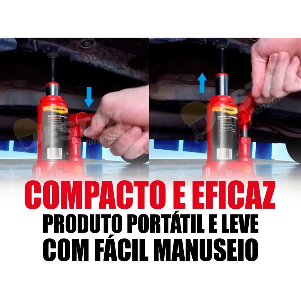 Macaco Hidráulico Tipo Garrafa 3T Para Automóveis