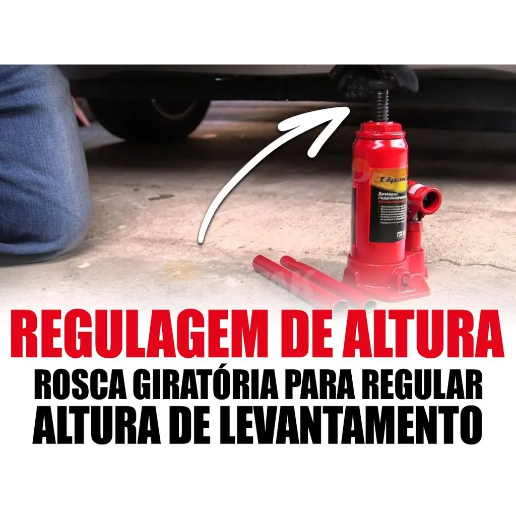 Macaco Hidráulico Tipo Garrafa 3T Para Automóveis